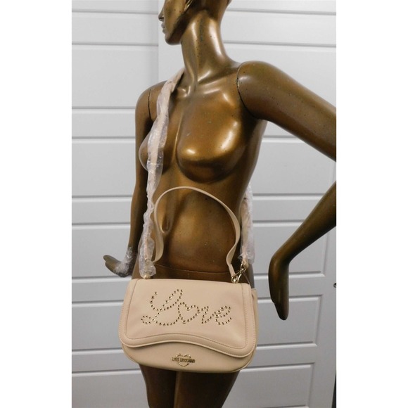 New Love Moschino Borse‎ Natural Beige Leather Shoulder Bag
